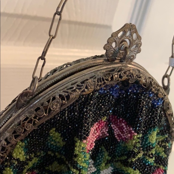 Bags French Vintage Hand Beaded Flower Bag Poshmark